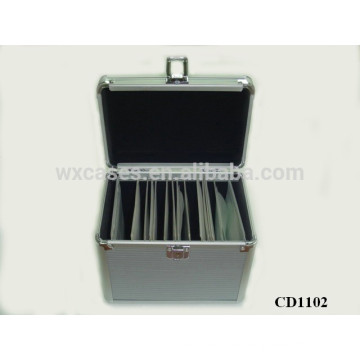 Caja de CD CD 100 discos aluminio con piel del panel del ABS por mayor de China fabricante